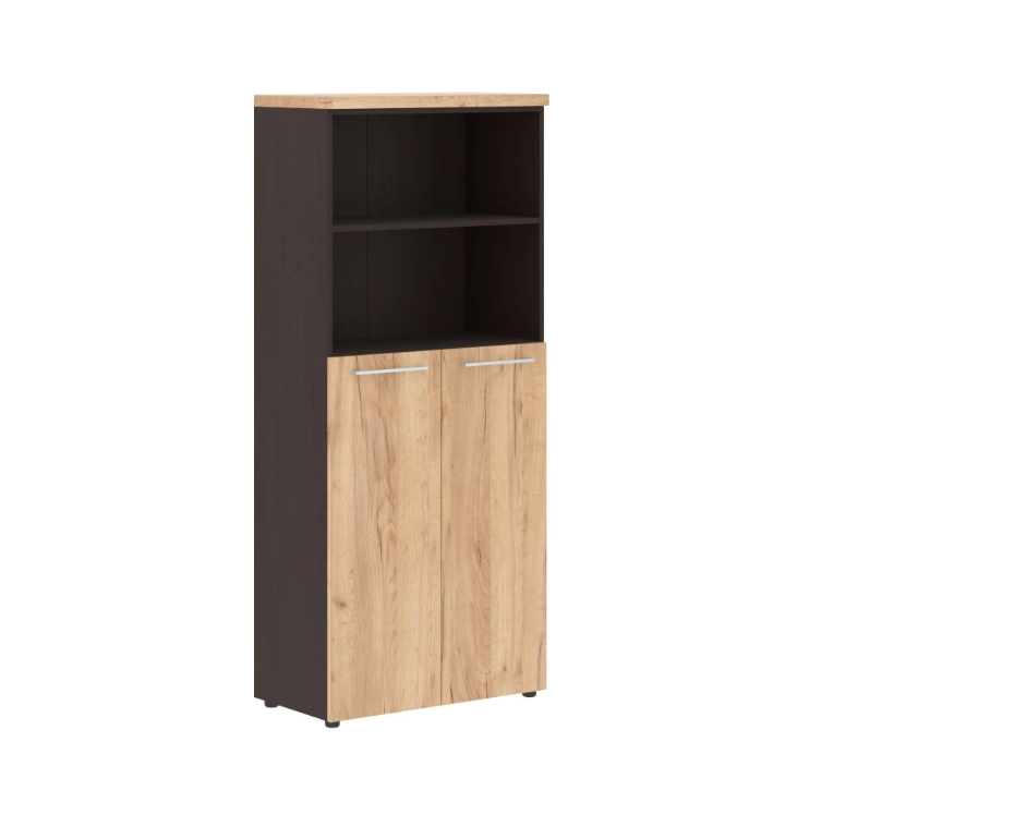 AHC 85.6 Шкаф с глухими средними дверьми и топом 850x430x1968 /Дуб Бофорд/Венге Магия/