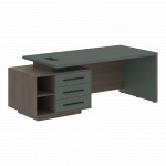 VCT 2190 (L/R) Стол руководителя 2100х900х750 /Дуб Сильвер/Нефрит/