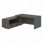 VCT 1919 (L/R) Стол руководителя 1900х1900х750 /Дуб Сильвер/Нефрит/