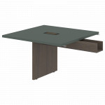 VFCT 1212.1 Завершающая часть для стола переговоров 1200х1200х750 /Дуб Сильвер/Нефрит/