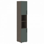 VHCS 40.4 Шкаф-колонка с глухими малыми дверьми 400х430х2253 /Дуб сильвер/Нефрит/