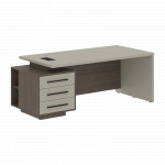 VCT 2090 (L/R) Стол руководителя 2000х900х750 /Дуб Сильвер/Аметист/