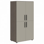 VMCS 80.4 Шкаф с 2-мя комплектами глухих малых дверей 800х430х1517 /Дуб сильвер/Аметист/