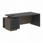 VCT 2090 (L/R) Стол руководителя 2000х900х750 /Дуб Сильвер/Яшма/