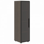 VMCS 40.2 (L/R) Шкаф-колонка со стеклянной дверью. В металлической  400х430х781 /Дуб сильвер/Яшма/