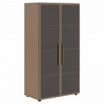 VMCS 80.2 Шкаф со стеклянными дверьми в металлической раме 800х430х1517 /Кобра/Нефрит/