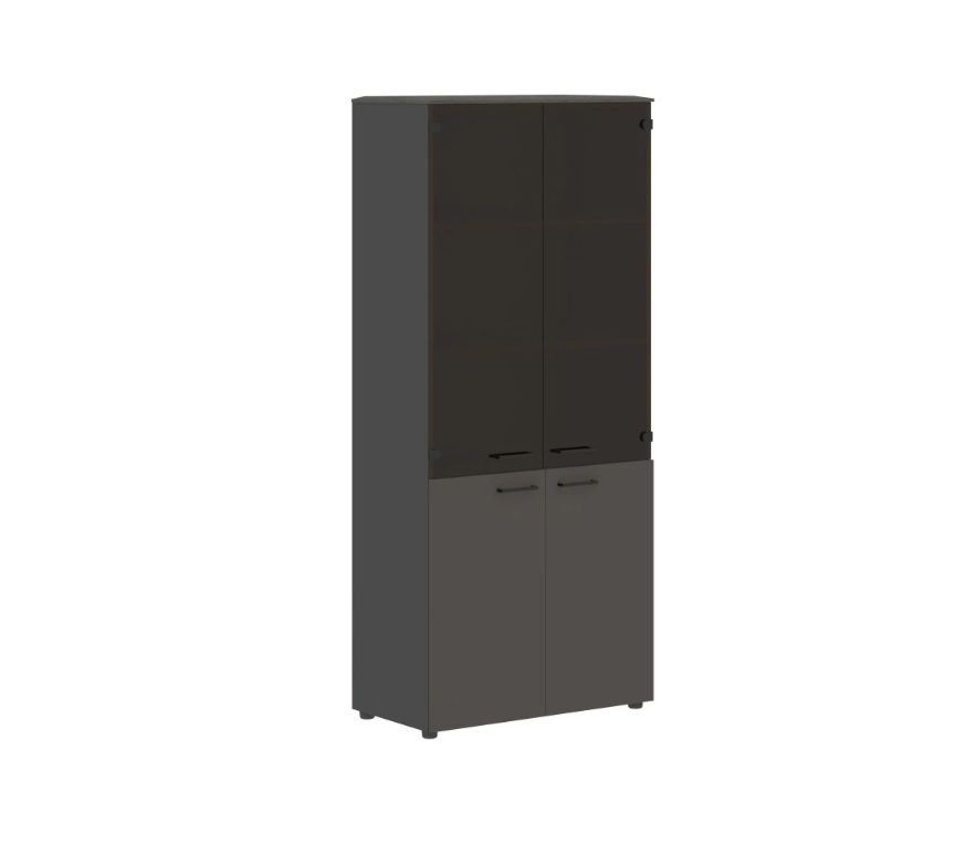 Шкаф комбинированный JHC 85.2  856x450x1950 мм/Орех Мокко/Антрацит/