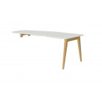 Стол эргономичный без опорной тумбы левый Rem-200.1 L  2000x1000x750 мм/Белый мрамор/Дуб Сорано/