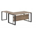 Стол с боковой приставкой левый ECT 1619 L  1600x1900x750 мм/Кария Пальмира/Антрацит/