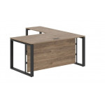 Стол с боковой приставкой правый ECT 1619H R  1600x1900x750 мм/Кария Пальмира/Антрацит/