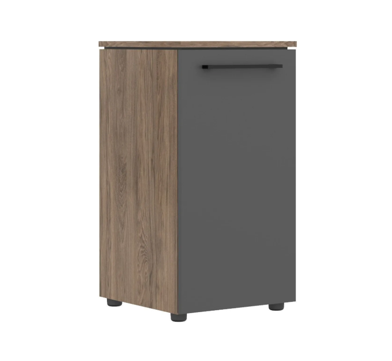 Шкаф колонка с глухой малой дверью Enio MLC 42.1  429x423x821/Кария Пальмира/Антрацит/