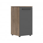 Шкаф колонка с глухой малой дверью Enio MLC 42.1  429x423x821/Кария Пальмира/Антрацит/