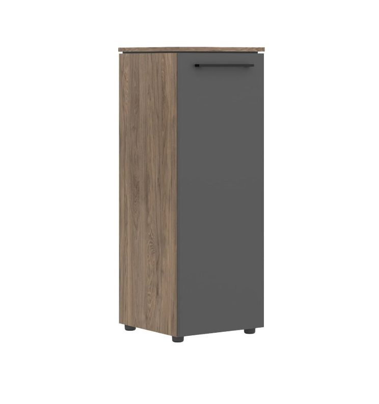 Шкаф колонка с глухой средней дверью Enio MMC 42.1  429x423x1188/Кария Пальмира/Антрацит/