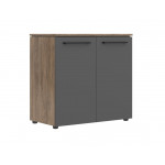Шкаф с глухими малыми дверьми Enio MLC 85.1  854x423x821/Кария Пальмира/Антрацит/