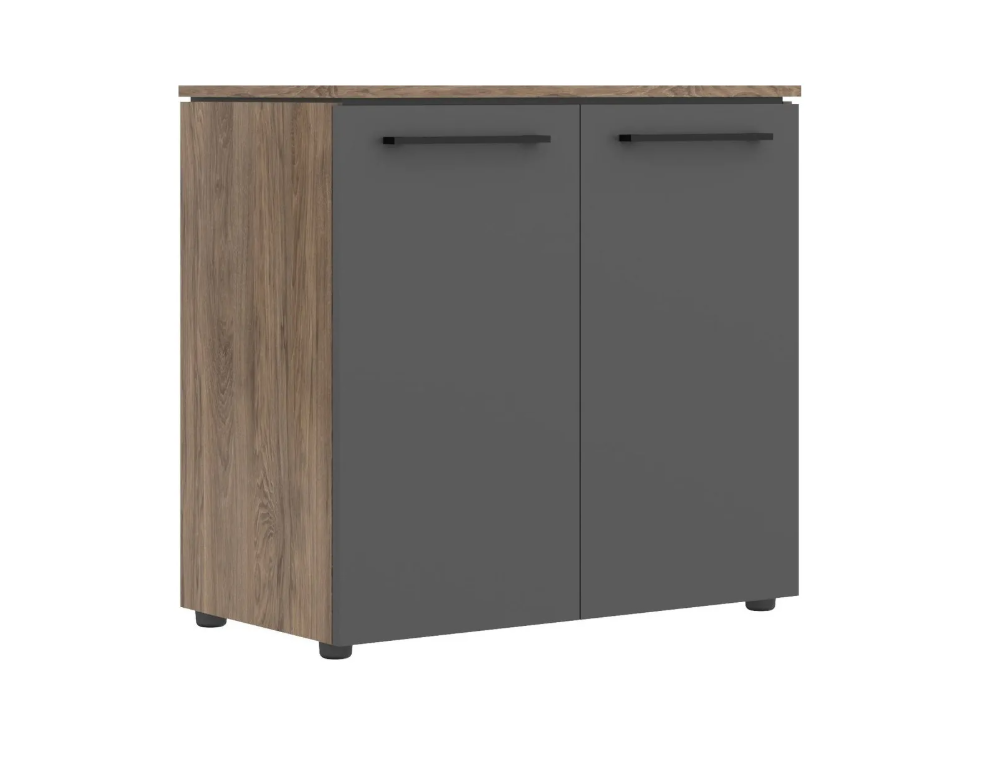 Шкаф с глухими малыми дверьми Enio MLC 85.1  854x423x821/Кария Пальмира/Антрацит/