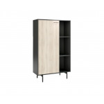 Гардероб+открытые полки 240H004  1002x451x1652 мм/Дуб светлый/Графит/