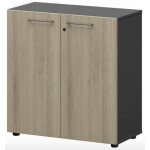 Шкаф низкий закрытый СМШ28F  792x380x811 мм/Кронберг/Графит/