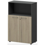 Шкаф средний с нишей СМШ38.28F  792x380x1190 мм/Кронберг/Графит/