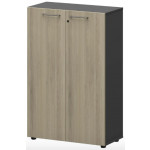 Шкаф средний закрытый СМШ38F  792x380x1190 мм/Кронберг/Графит/