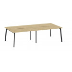 Бенч 4 рабочих места с вырезом Flex 4-bench 138*68  2760x1410x760 мм