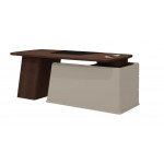 As-20 L Стол руководителя 200*90*76 /Дуб дюваль/серый кварц/