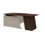 As-20.1 R Стол руководителя 200*196*76 /Дуб дюваль/серый кварц/