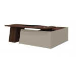 As-24.1 L Стол руководителя 240*196*76 /Дуб дюваль/серый кварц/