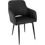 Стул CH-380F /черный экокожа на ножках металл/