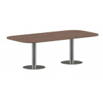 ПРГ-8 Стол для переговоров 2400x1200x750 мм /ясень шимо/серебряный/