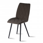 ОМЕГА стул (Текстиль LEONARDO 05 (кофе с молоком)/каркас Графит RAL 7024/