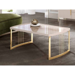 Агат-42 (02) Мрамор бежевый/Кашемир Лен/Золото Стол журнальный 1000х600х410