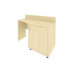 Стол (узкий) с тумбой и бортиком, тумба под холод.прав.С-СТУ-120 Пр /1200x550x750/Клён/