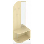 Вешалка с багажницей и зеркалом С-ВБЗ-80 /800x400x2050/Клён/