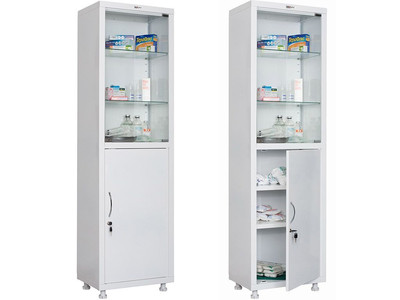 Набор мебели медицинской для оборудования кабинетов и палат: Шкаф МД 1 1657/SG