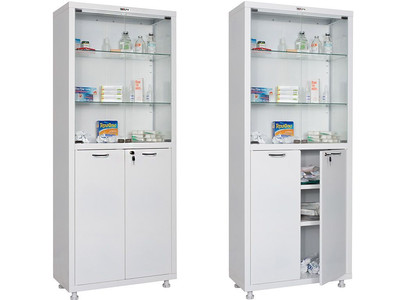 Набор мебели медицинской для оборудования кабинетов и палат: Шкаф МД 2 1670/SG