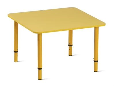 РАСТИШКА Стол детский регулируемый (700х700х16 мм) Желтый ЛДСП, каркас: желтый