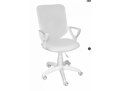 Кресло офисное Элегия S пластик белый,ткань сетка,белый