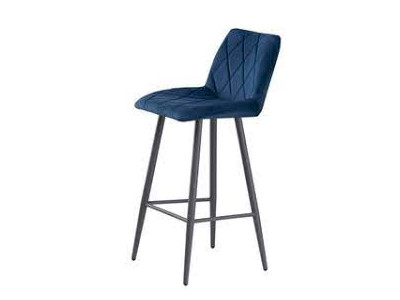 ОМЕГА Барная стул (Текстиль CATALANA 16 (синий)  Цвет каркаса черный муар