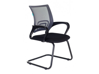 Кресло офисное Бюрократ СН-695N-AV т.серый TW-04 сиденье черн. TW-11сетка/ткань,полозья металл черн.
